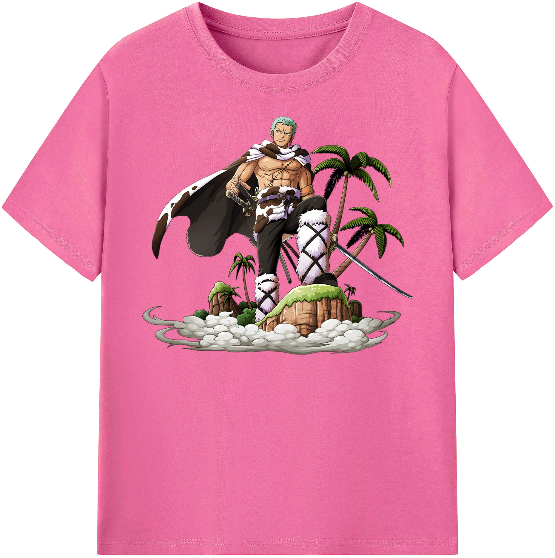 ワンピース ロロノア・ゾロ ONE PIECE Roronoa Zoro レディースカジュアルプリントTシャツ（綿100％）